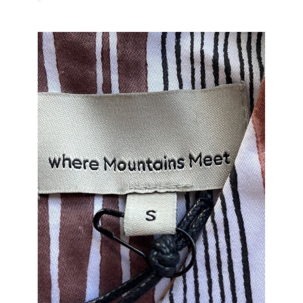 WHERE MOUNTAINS MEET Sariska Print Jess Blouse Kimono V Neck Cropped Small - Picture 10 of 14